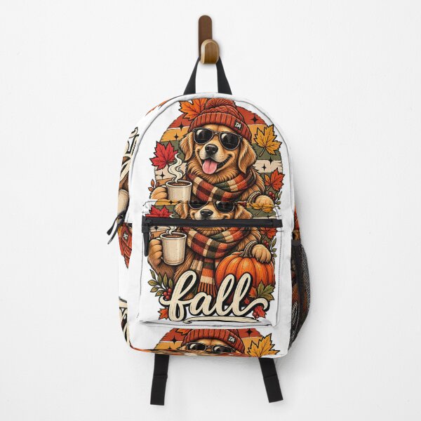 Item preview, Golden Retriever Fall Coffee Pumpkin Beanie Art designed and sold by DesignArtist.ia.