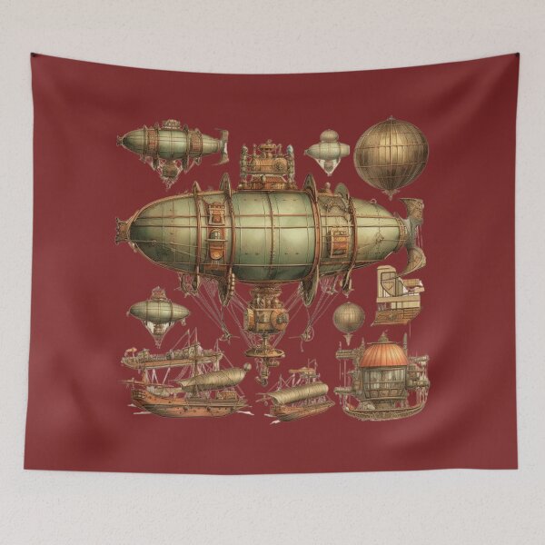 Item preview, Steampunk Ship Art designed and sold by born30.