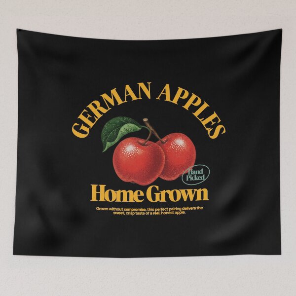 Item preview, GERMAN APPLES Home Grown Retro Apple Vintage Design designed and sold by FeverVoid.