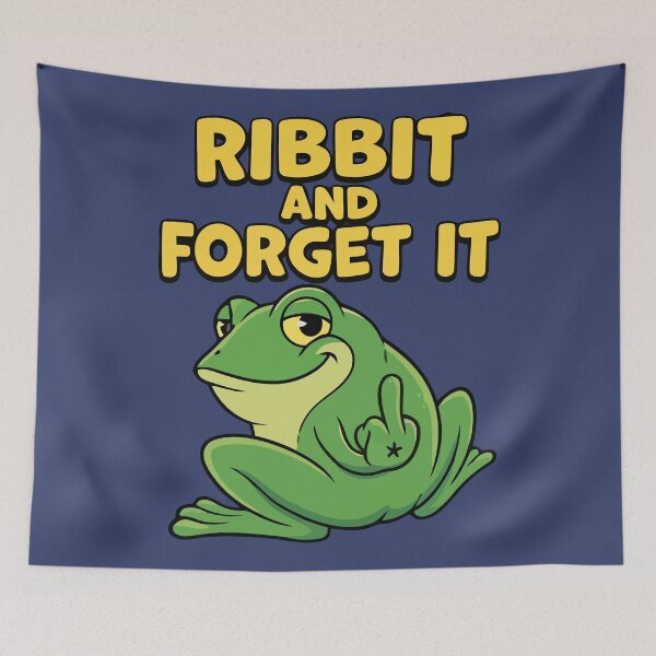 Item preview, Ribbit And Forget It Sarcastic Frog Middle Finger designed and sold by Amir Faysal.