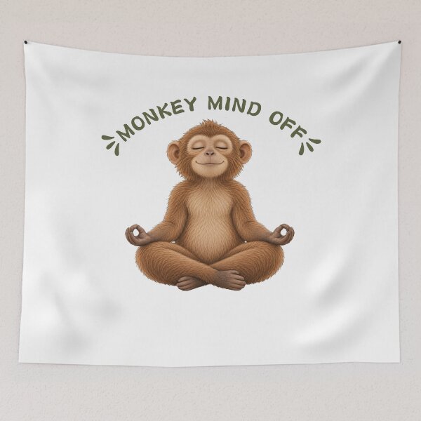 Item preview, Monkey Mind Off, yoga lovers designed and sold by gomood.