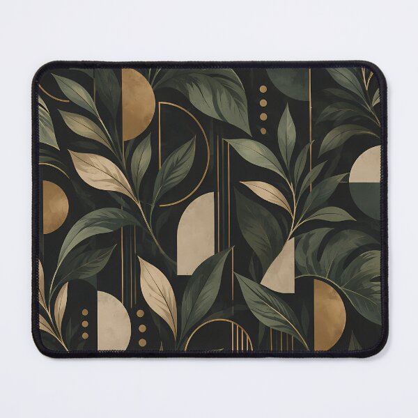 Item preview, Dark Green Botanical Art Deco Pattern designed and sold by VOLLOS.