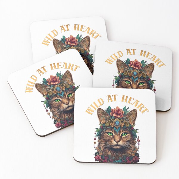 Item preview, Wild at Heart - Mystic Botanical Cat Illustration designed and sold by DoodleIntricate.