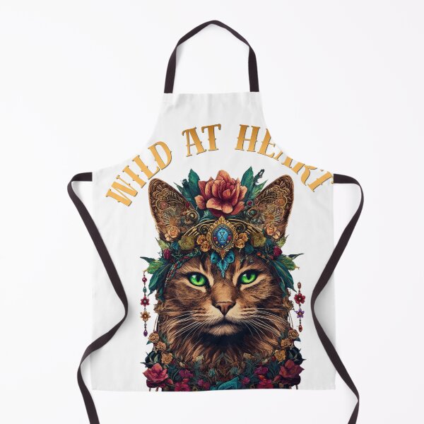 Item preview, Wild at Heart - Mystic Botanical Cat Illustration designed and sold by DoodleIntricate.