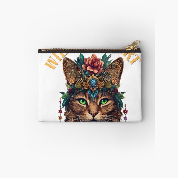 Item preview, Wild at Heart - Mystic Botanical Cat Illustration designed and sold by DoodleIntricate.