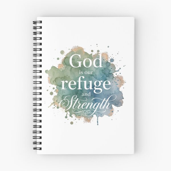 Item preview, God Is Our Refuge And Strength Psalm 46 1 Christian Quote Art designed and sold by Vibe-Vary.