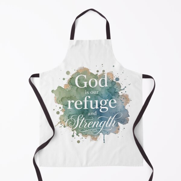 Item preview, God Is Our Refuge And Strength Psalm 46 1 Christian Quote Art designed and sold by Vibe-Vary.