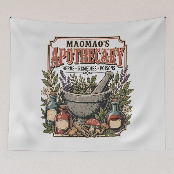 Item preview, Maomao's apothecary herbs fan art designed and sold by Olena Du.