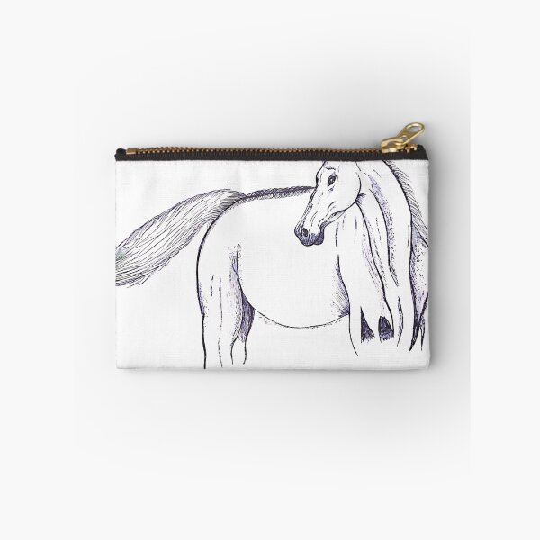 Item preview, Hand-Sketched Majestic Black Horse Line Art designed and sold by Alaakadry800.