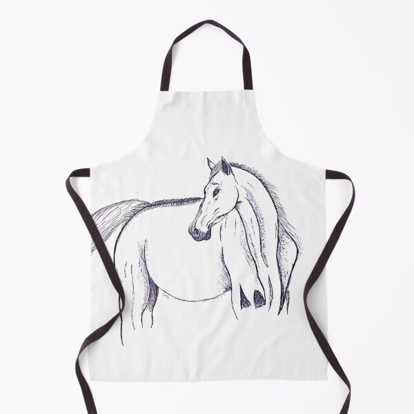 Item preview, Hand-Sketched Majestic Black Horse Line Art designed and sold by Alaakadry800.