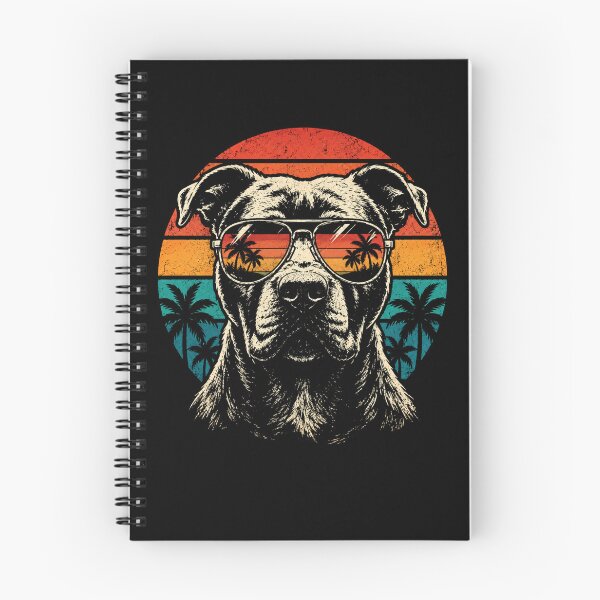 Item preview, Cool Retro Dog With Sunglasses Tropical Sunset designed and sold by Moizento.