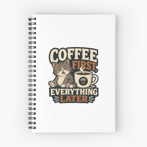 Item preview, Coffee First Cat Naps Later Funny Cat Design designed and sold by FekihShop.