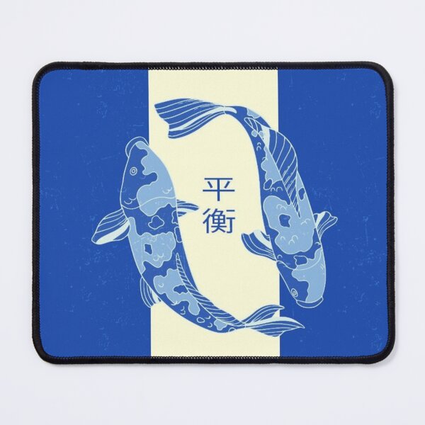 Item preview, Japanese Koi Fish Blue Aesthetic Art Print designed and sold by beautyinlove.