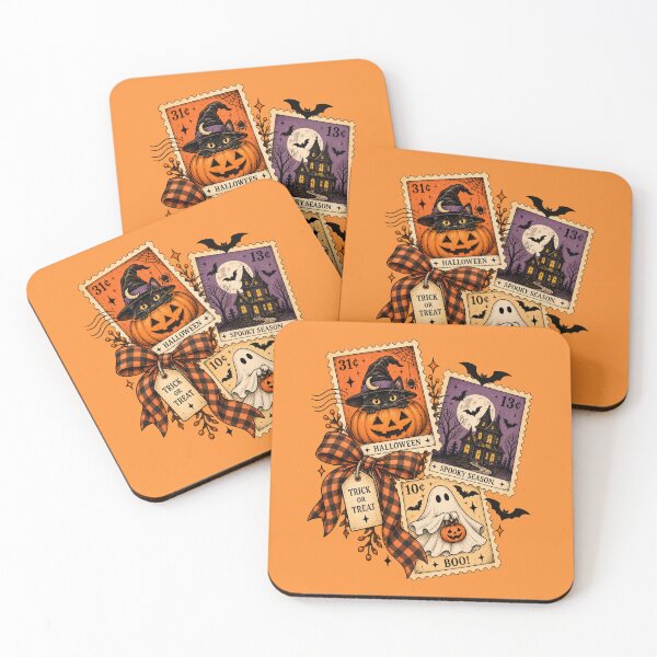 Item preview, Stamp Funny Halloween, Trick Or Treat, Fright Night, 31 October, Spooky Season designed and sold by vintagearttee.