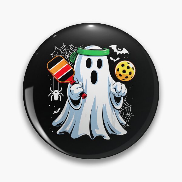 Item preview, Spooky Dink Boo Ghost Playing Pickle Ball Halloween Pickle designed and sold by ZariahNey.