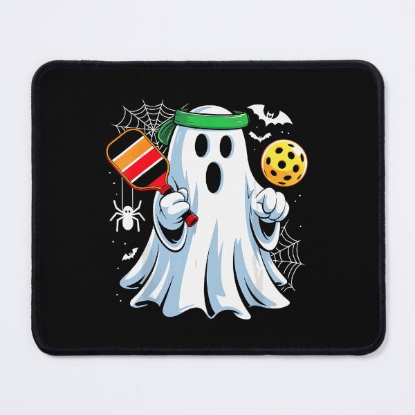 Item preview, Spooky Dink Boo Ghost Playing Pickle Ball Halloween Pickle designed and sold by ZariahNey.
