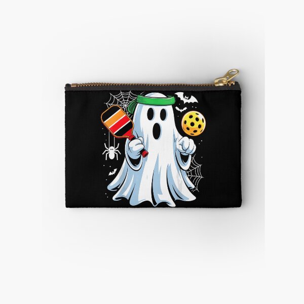 Item preview, Spooky Dink Boo Ghost Playing Pickle Ball Halloween Pickle designed and sold by ZariahNey.