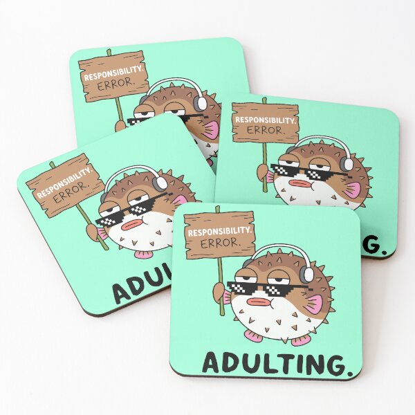 Item preview, Adulting Responsibility Error Cool Pufferfish designed and sold by Amir Faysal.