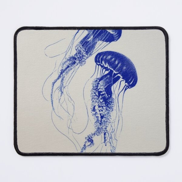 Item preview, Twin Jellyfish Blue Art Ocean Aesthetic Minimalist designed and sold by beautyinlove.