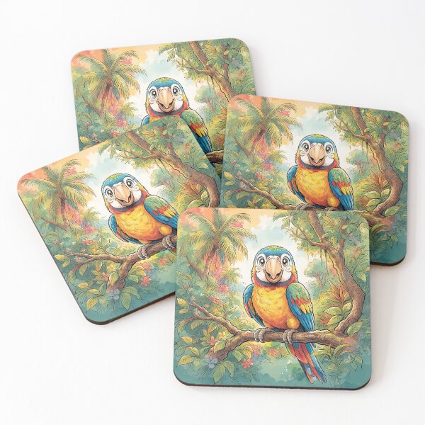 Item preview, Smiling Parrott Anime Style designed and sold by Home Decor Art.