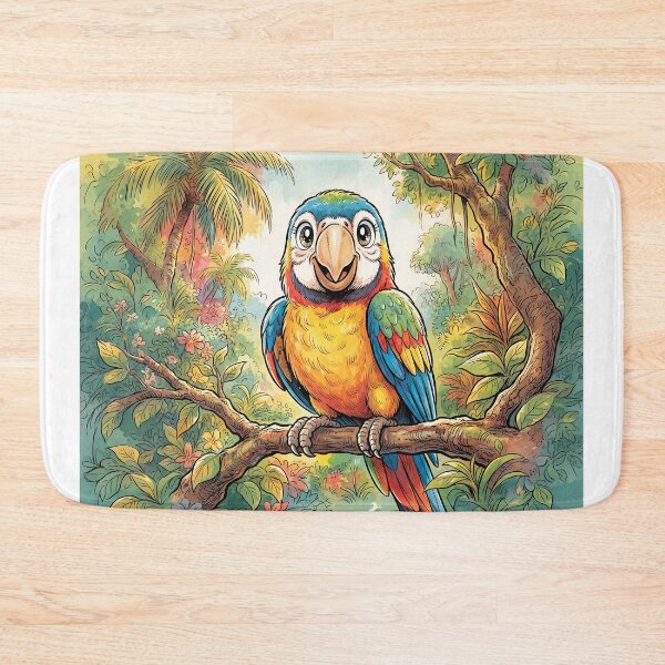 Item preview, Smiling Parrott Anime Style designed and sold by Home Decor Art.