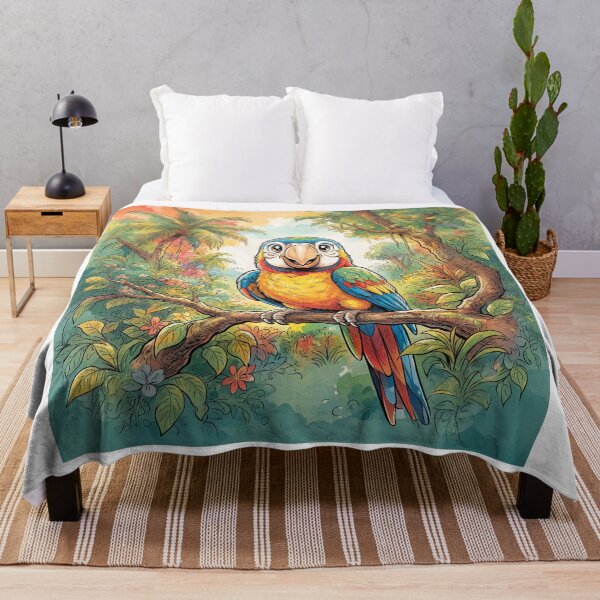 Item preview, Smiling Parrott Anime Style designed and sold by Home Decor Art.