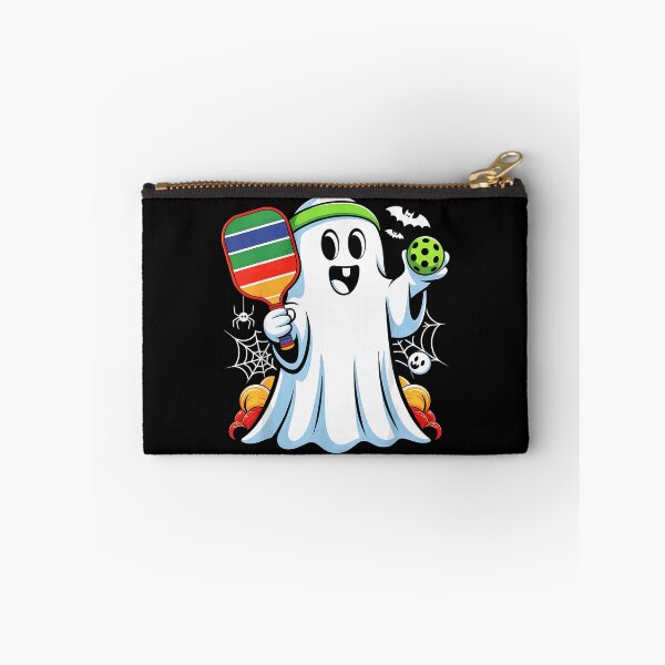Item preview, Spooky Dink Boo Ghost Playing Pickle Ball Halloween Pickle designed and sold by ZariahNey.