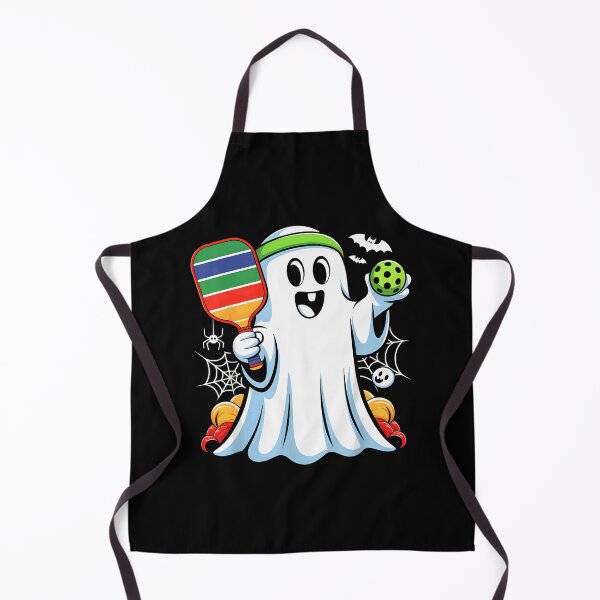 Item preview, Spooky Dink Boo Ghost Playing Pickle Ball Halloween Pickle designed and sold by ZariahNey.