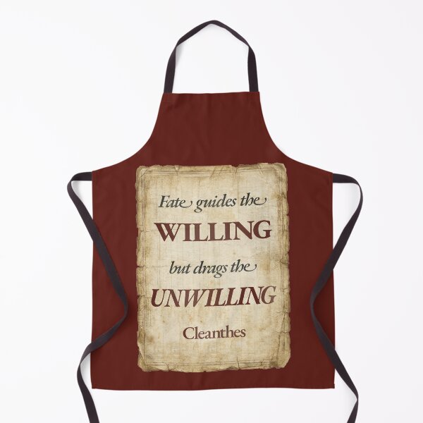 Item preview, Fate Guides the Willing but Drags the Unwilling - Cleanthes - Vintage Distressed Stoic Quote - Roman Red Version designed and sold by Stoic Core.