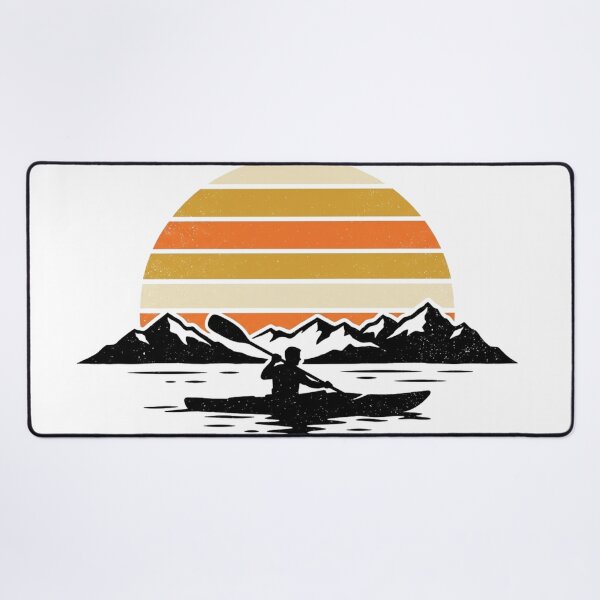 Item preview, Retro Kayak Lake Sunset designed and sold by meghnad.
