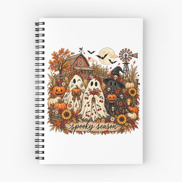 Item preview, Spooky Season Ghost Trio Autumn Farmhouse Barn Art designed and sold by DesignArtist.ia.