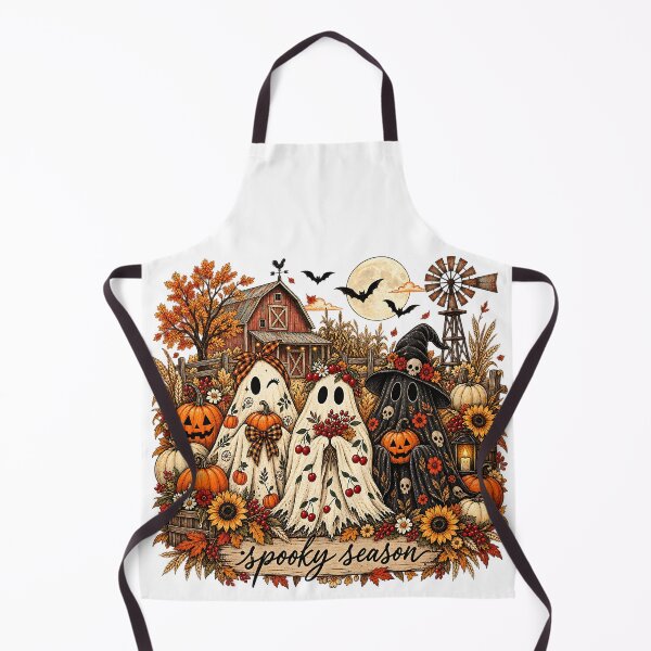Item preview, Spooky Season Ghost Trio Autumn Farmhouse Barn Art designed and sold by DesignArtist.ia.