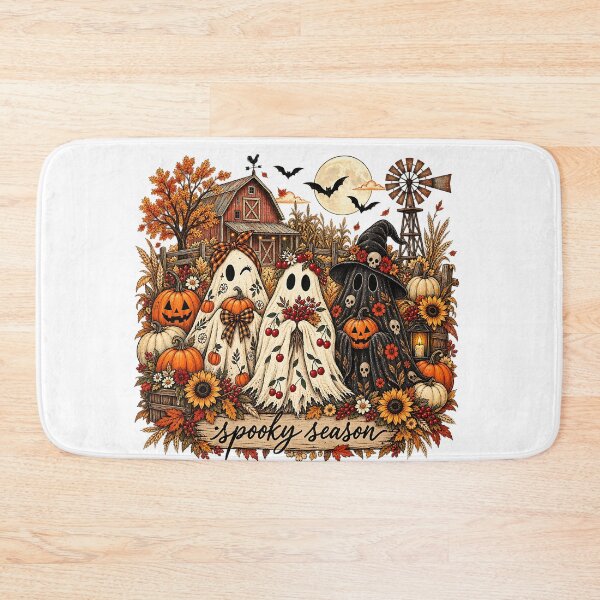 Item preview, Spooky Season Ghost Trio Autumn Farmhouse Barn Art designed and sold by DesignArtist.ia.