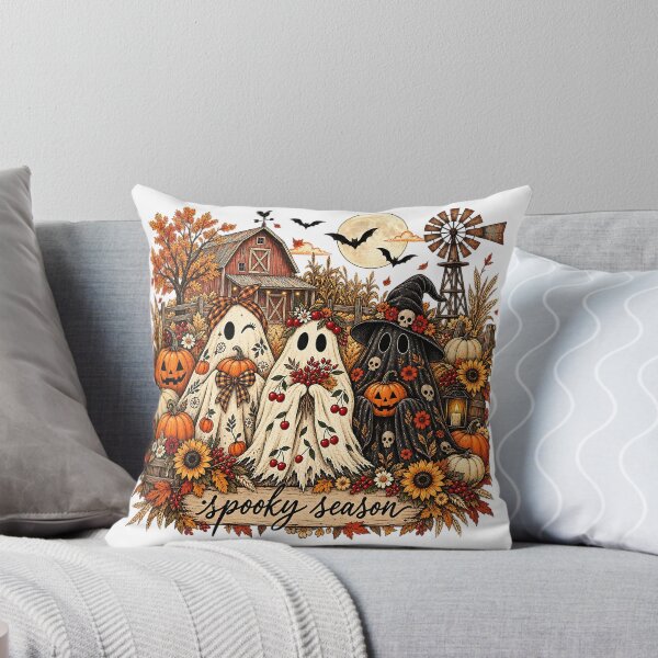 Item preview, Spooky Season Ghost Trio Autumn Farmhouse Barn Art designed and sold by DesignArtist.ia.
