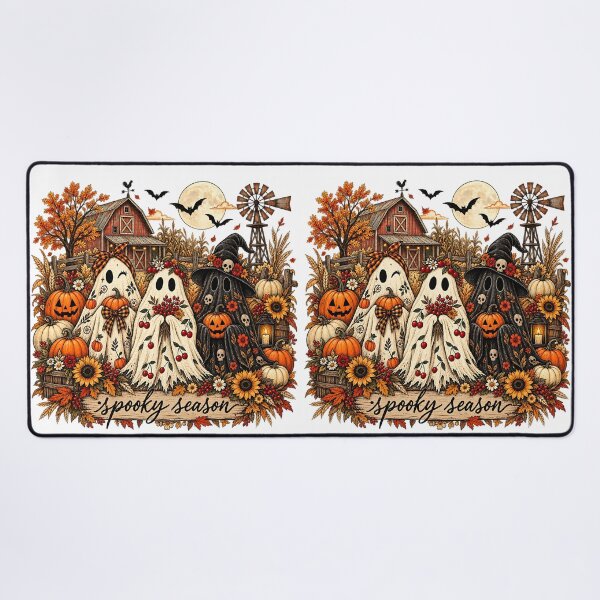 Item preview, Spooky Season Ghost Trio Autumn Farmhouse Barn Art designed and sold by DesignArtist.ia.