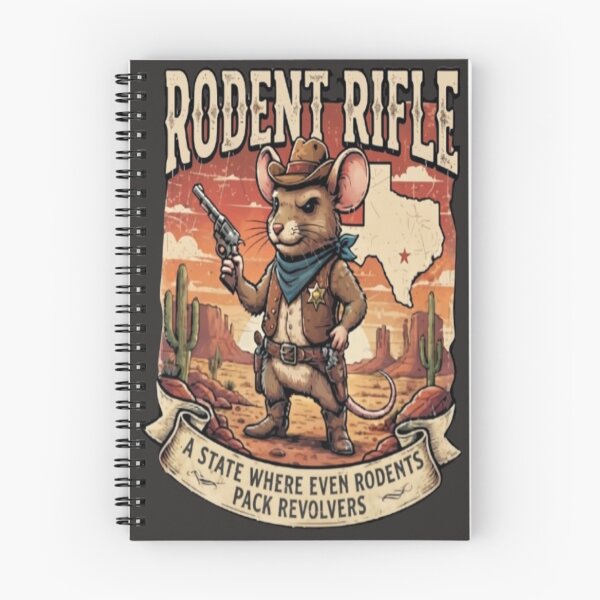 Item preview, Texas Rodent Rifle Vintage Cowboy Mouse Art designed and sold by FABIOLA1970.