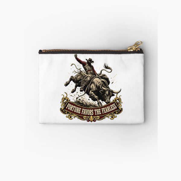 Item preview, Fortune Favors the Fearless Bull Rider Inspirational Western Design designed and sold by hannahnormann.