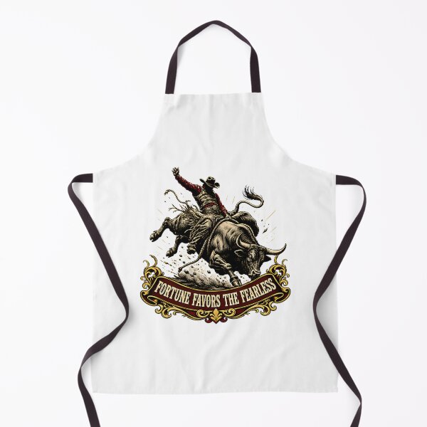 Item preview, Fortune Favors the Fearless Bull Rider Inspirational Western Design designed and sold by hannahnormann.