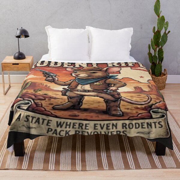 Item preview, Texas Rodent Rifle Vintage Cowboy Mouse Art designed and sold by FABIOLA1970.