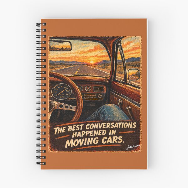 Item preview, Vintage 70s Dashboard Wood Wheel Open Road Nostalgic Warm Car Art designed and sold by Artisticanvas.