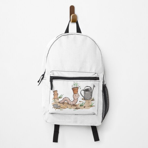 Item preview, Cute Gardener Earthworm With Pumpkin Plant designed and sold by ThePrintArt.