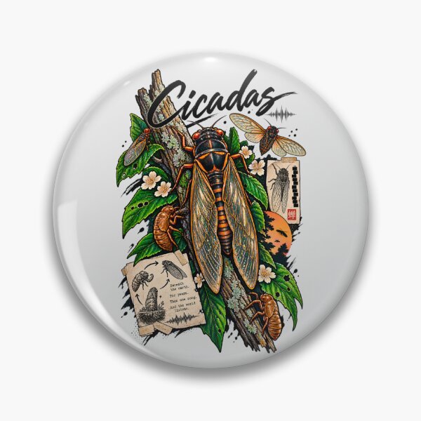 Item preview, Cicada Life Cycle - Vintage Botanical Illustration designed and sold by SidTastic .