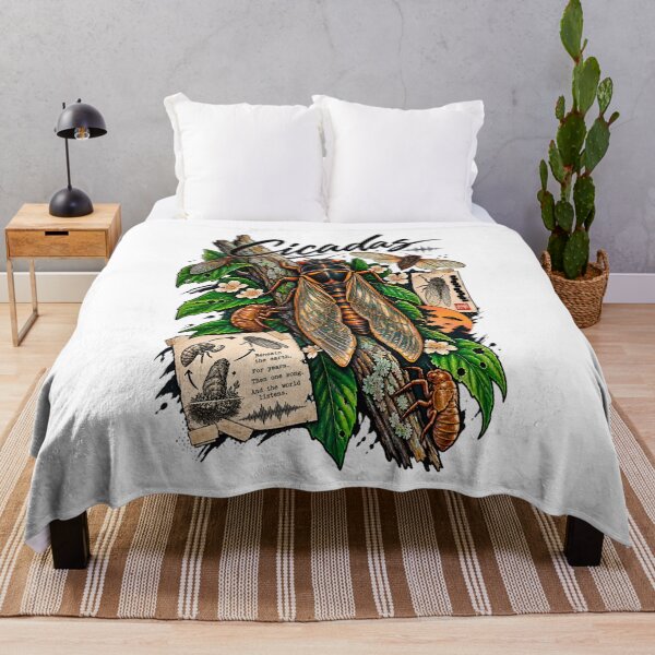 Item preview, Cicada Life Cycle - Vintage Botanical Illustration designed and sold by SidTastic .