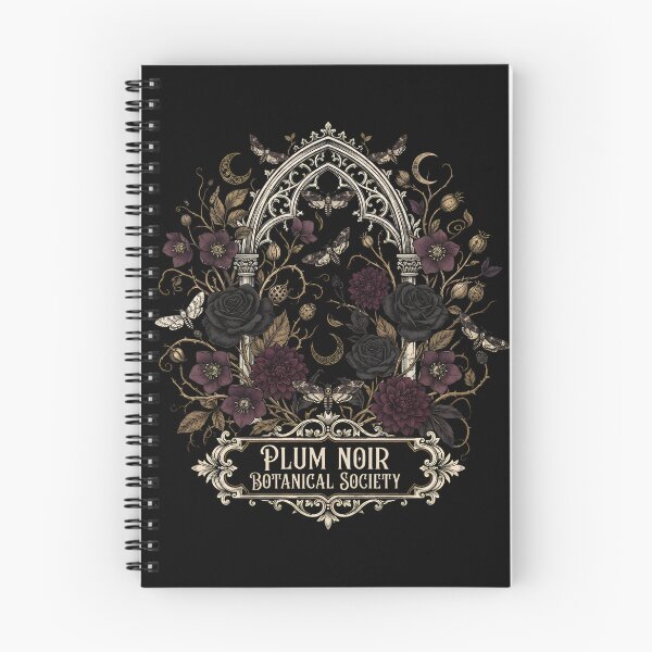 Item preview, Gothic Botanical Moth and Black Rose Illustration designed and sold by ViviArtix.