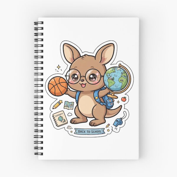 Item preview, Kawaii Kangaroo Back To School Geography designed and sold by Wildlife-Walk.