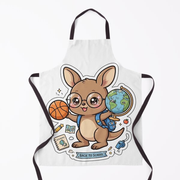 Item preview, Kawaii Kangaroo Back To School Geography designed and sold by Wildlife-Walk.