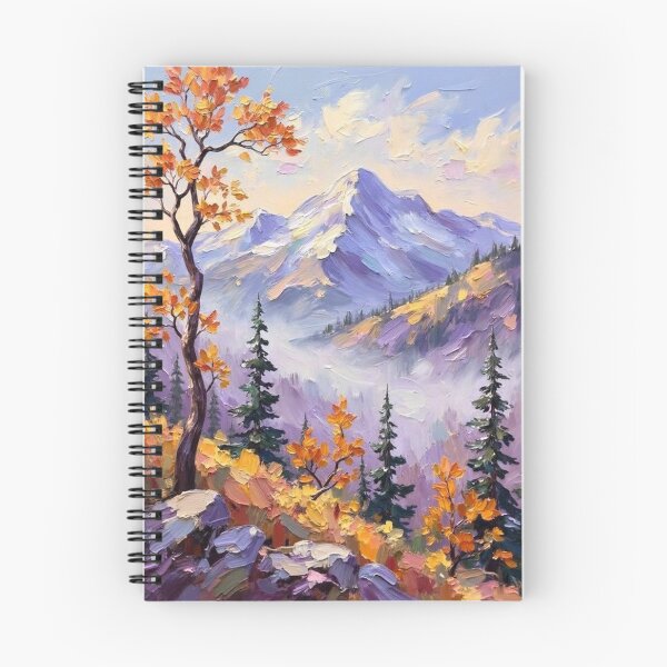 Item preview, Autumn Mist Over Mountain Ridge – Oil Painting designed and sold by nhk999.