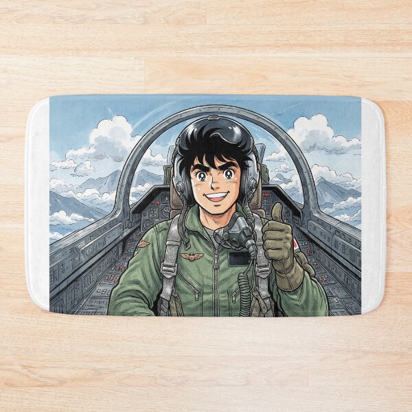Item preview, Smiling Jet Pilot Anime Style designed and sold by Home Decor Art.