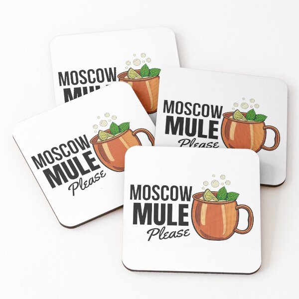 Item preview, Funny Moscow Mule Cocktail Art Retro Gift Idea designed and sold by RetroVibeArtShop.