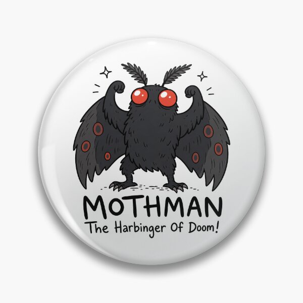 Item preview, Mothman Harbinger of Doom Funny Cryptid Cartoon designed and sold by ShirtWreck.